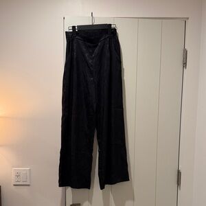 Chic Black Wide Leg Women's Pants